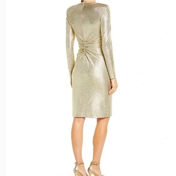 Eliza J- Gold Cocktail Dress, Size 8 - Picture 7 of 7
